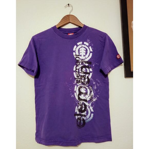 Vintage 90s Element Skate Co Tee Small Purple Made in USA OG Skate Streetwear - Picture 1 of 9